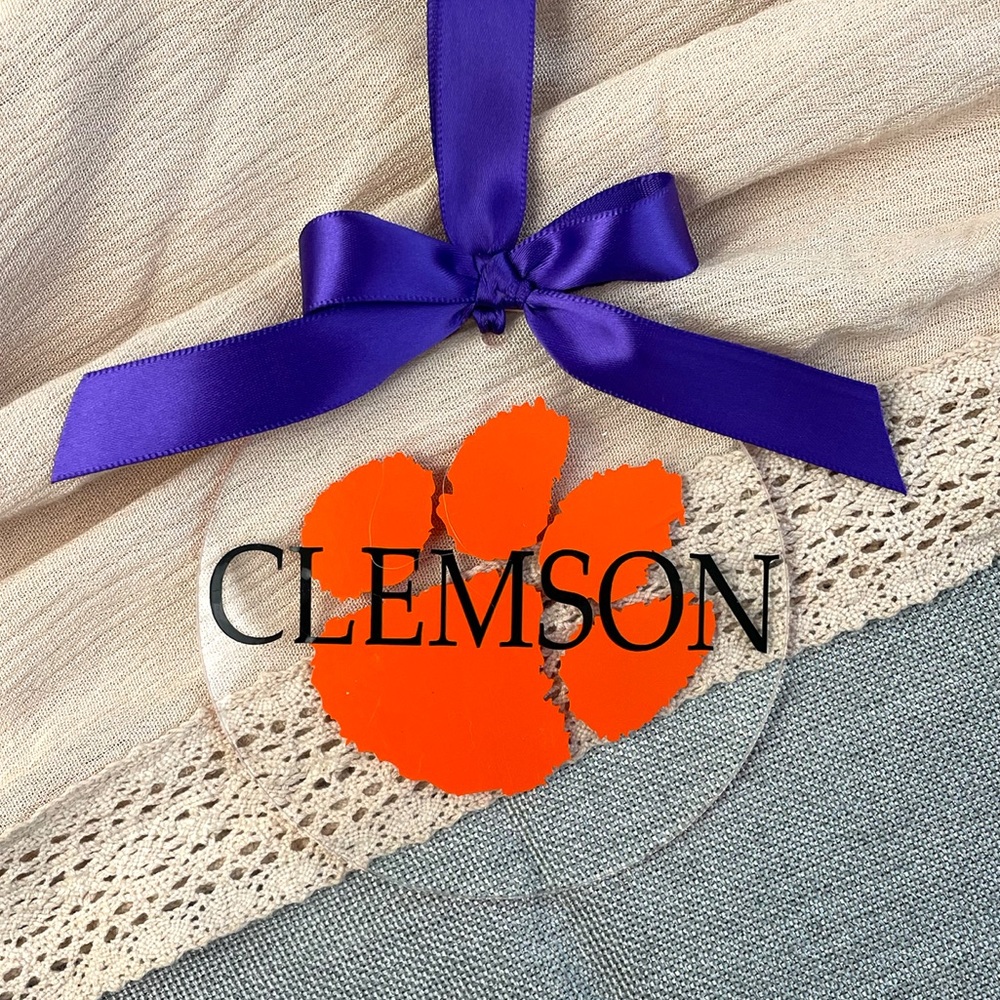 Clemson Tigers Ornament Car Charm